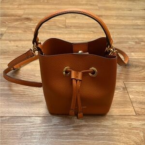 Orange Bucket Bag Purse